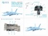 Quinta Studio QDS-48302 F/A-18C late 3D-Printed & coloured Interior on decal paper (Hasegawa) (Small version) 1/48